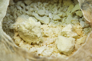 Organic diary products in the rustic sac