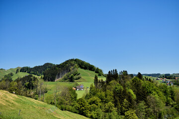 Landschaftsidylle im Appenzellerland in der Schweiz 7.5.2020