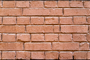 Obraz premium Brick wall background. Texture of painted brown brickwork. Creative background for art.