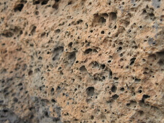 Structure of a foaming volcanic rock, Lanzarote, Canary Islands, Spain