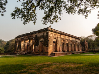The old walls of the ruins of the British Residency in Lucknow