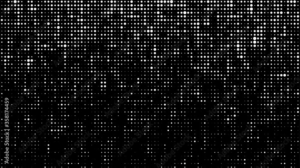 Poster abstract halftone texture. vector dots background. white particles of different sizes.
