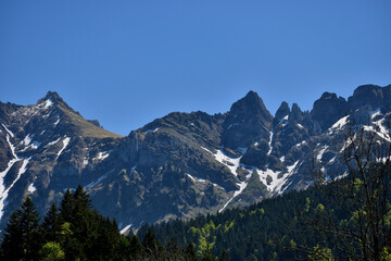 Alpstein Gebirgskette in der Ostschweiz 7.5.2020