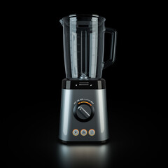 Electric blender on black background, 3D rendering