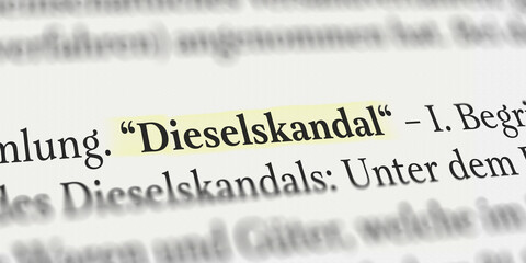 Fototapeta premium Dieselskandal