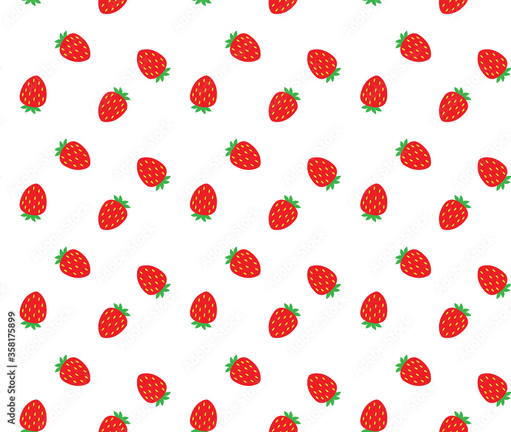 Poster strawberry background seamless. vector strawberry pattern