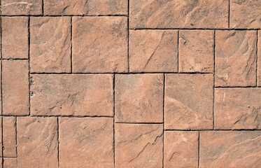 stamped concrete pavement, slate stone tile on cement stones pattern, exterior decorative flooring resistant printed paving