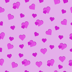beautiful seamless pattern with pink heart for Valentines Day