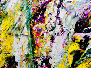 Colorful abstract background wallpaper. Modern motif visual art.  Mixtures of oil paint. Trendy...