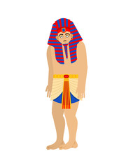 Pharaoh sad. Rulers of ancient Egypt sorrowful. Vector illustration