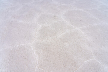 Texture of the ground at the Boneville Salt Flats near the Utah Nevada border