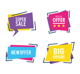 collection, sale banner templates, new offers, special offers banner vector illustration design