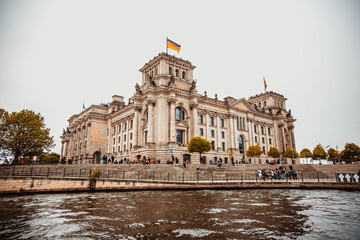 Fototapeta premium Reichstag building (german government) and river Spree in Berlin, Germany