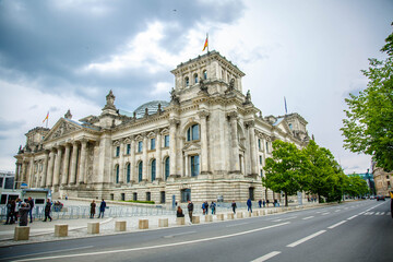 Fototapeta premium Reichstag building (german government) and river Spree in Berlin, Germany