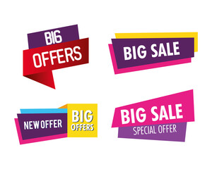 collection, sale banner templates, new offers, special offers banner vector illustration design