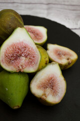 Close up of sweet green figs