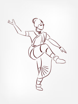 kuchipudi dance images outline