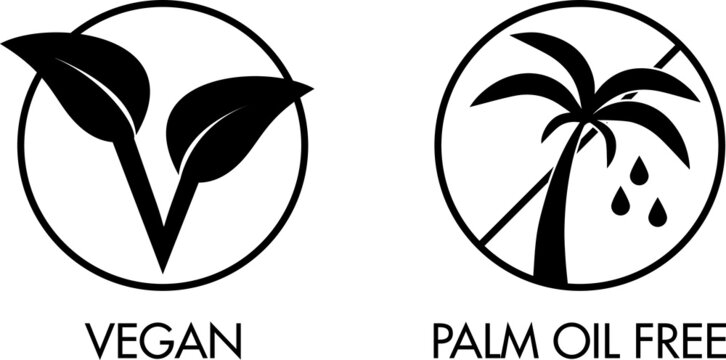 Vegan And Palm Oil Free Icons