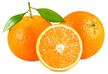 Orange isolated on white. Package design element