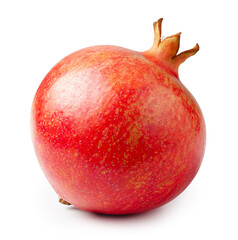 One pomegranate isolated on white