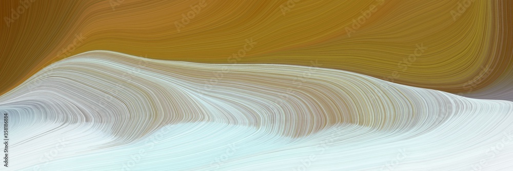 Poster abstract and smooth dynamic elegant graphic. modern curvy waves background illustration with brown, 