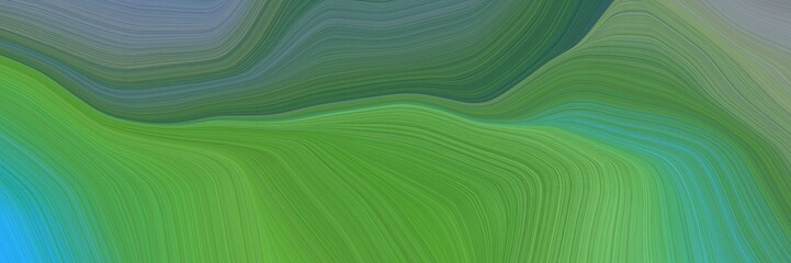 abstract and smooth curvy background design with sea green, cadet blue and light sea green color