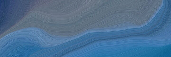 abstract and smooth landscape orientation graphic with waves. curvy background design with teal blue, light slate gray and steel blue color