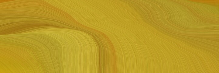 Naklejka premium abstract and smooth dynamic elegant graphic. elegant curvy swirl waves background design with dark golden rod, olive and golden rod color