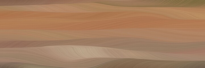 abstract and smooth landscape orientation graphic with waves. modern soft curvy waves background illustration with pastel brown, rosy brown and dark khaki color