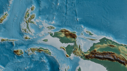 Birds Head tectonic plate - raster. Relief