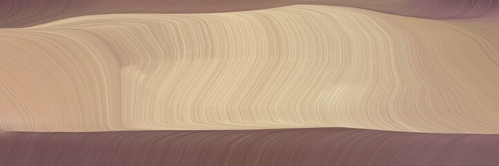 abstract and smooth landscape orientation graphic with waves. curvy background illustration with tan, pastel brown and wheat color