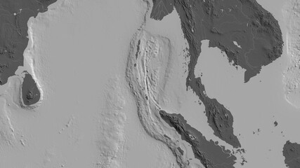 Burma tectonic plate - raster. Bilevel