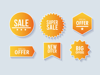 collection, sale banner templates, new offers, special offers banner vector illustration design