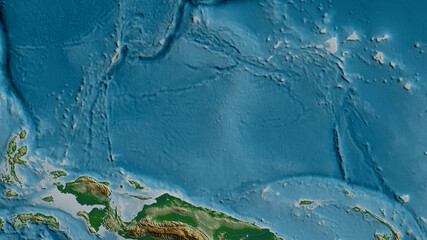 Caroline tectonic plate - raster. Physical