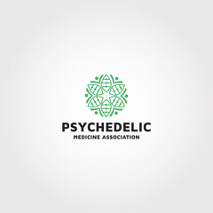 Psychedelic Medicine Association vector logo design template