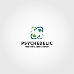 Psychedelic Medicine Association vector logo design template idea