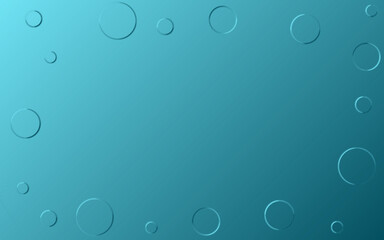 Blue background graphic with 3D polka dots forming a frame around a blank area with space for text, copy