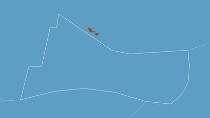 Futuna tectonic plate - outlined. Pattern