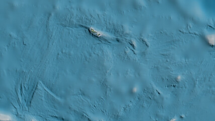 Futuna tectonic plate - raster. Relief