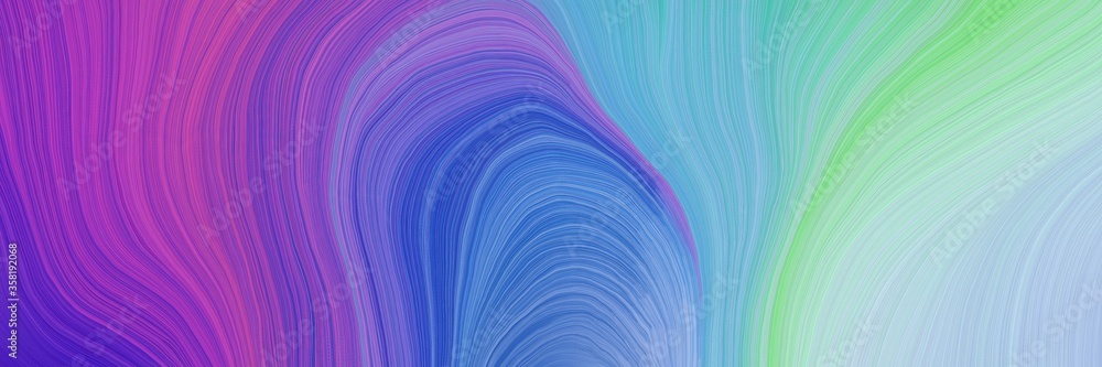 Aufkleber colorful and elegant vibrant background graphic with modern soft curvy waves background design with 