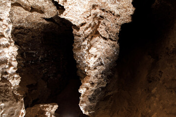 Dark Tunnel Cave has nobody. Tourist route, tours, adventures and interesting places. inside...