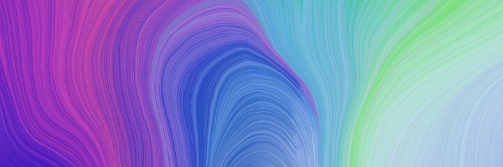 Fototapeta premium colorful and elegant vibrant background graphic with modern soft curvy waves background design with light pastel purple, pastel blue and moderate violet color