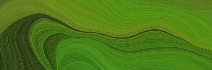 colorful and elegant vibrant artistic art design graphic with modern soft curvy waves background design with dark green, very dark green and dark olive green color