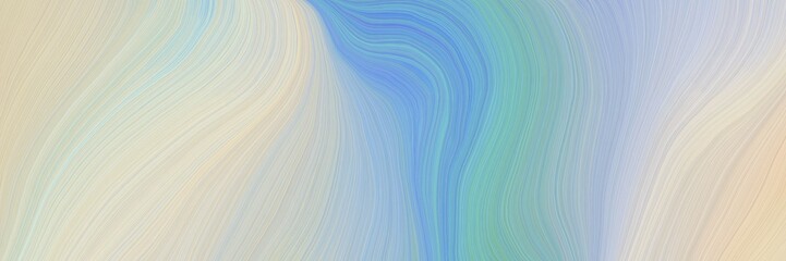 Fototapeta premium colorful and elegant vibrant abstract artistic waves graphic with modern waves background design with pastel gray, corn flower blue and pastel blue color