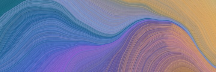 colorful and elegant vibrant abstract art waves graphic with curvy background illustration with light slate gray, dark khaki and teal blue color