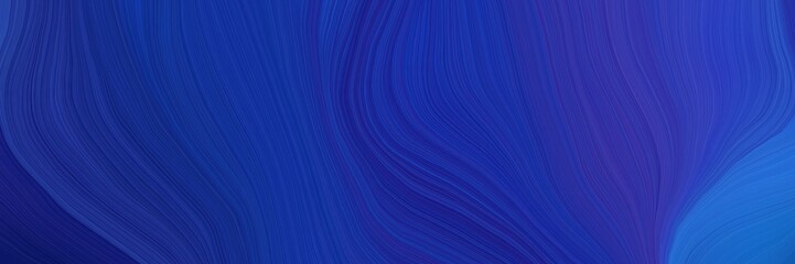 Fototapeta premium colorful and elegant vibrant background graphic with abstract waves design with dark slate blue, midnight blue and royal blue color