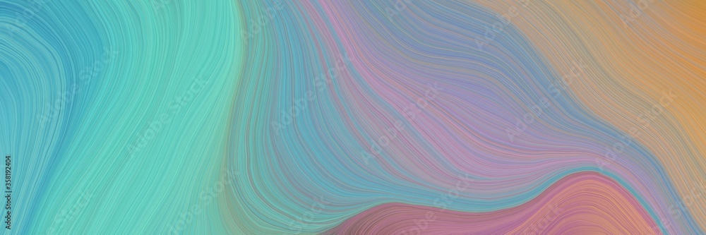 Poster colorful and elegant vibrant abstract artistic waves graphic with modern soft curvy waves background