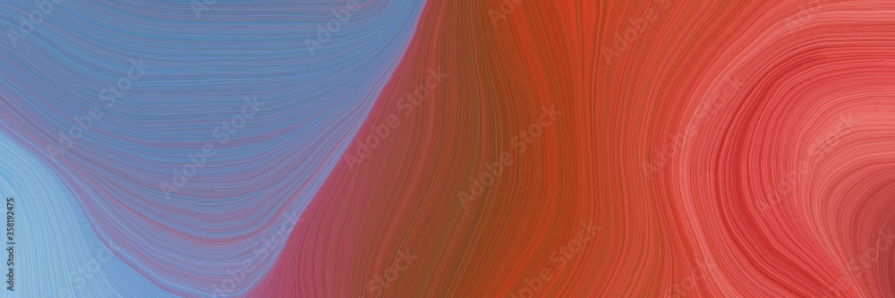 Aufkleber colorful and elegant vibrant background graphic with modern waves background design with moderate red, light slate gray and slate gray color