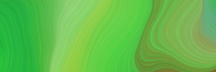 colorful and elegant vibrant artistic art design graphic with abstract waves illustration with moderate green, lime green and yellow green color