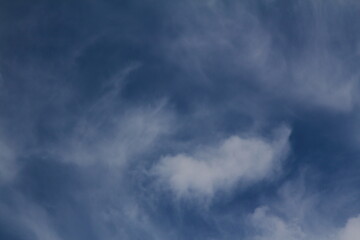 Fototapeta premium The vast blue sky and clouds sky. blue sky background with tiny clouds.